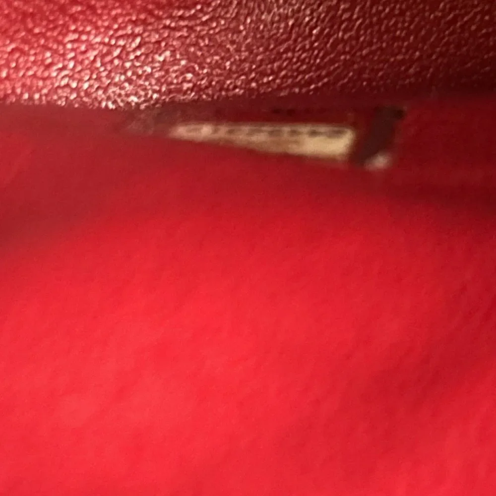 Chanel Red chev coco handle small Leather Handbag